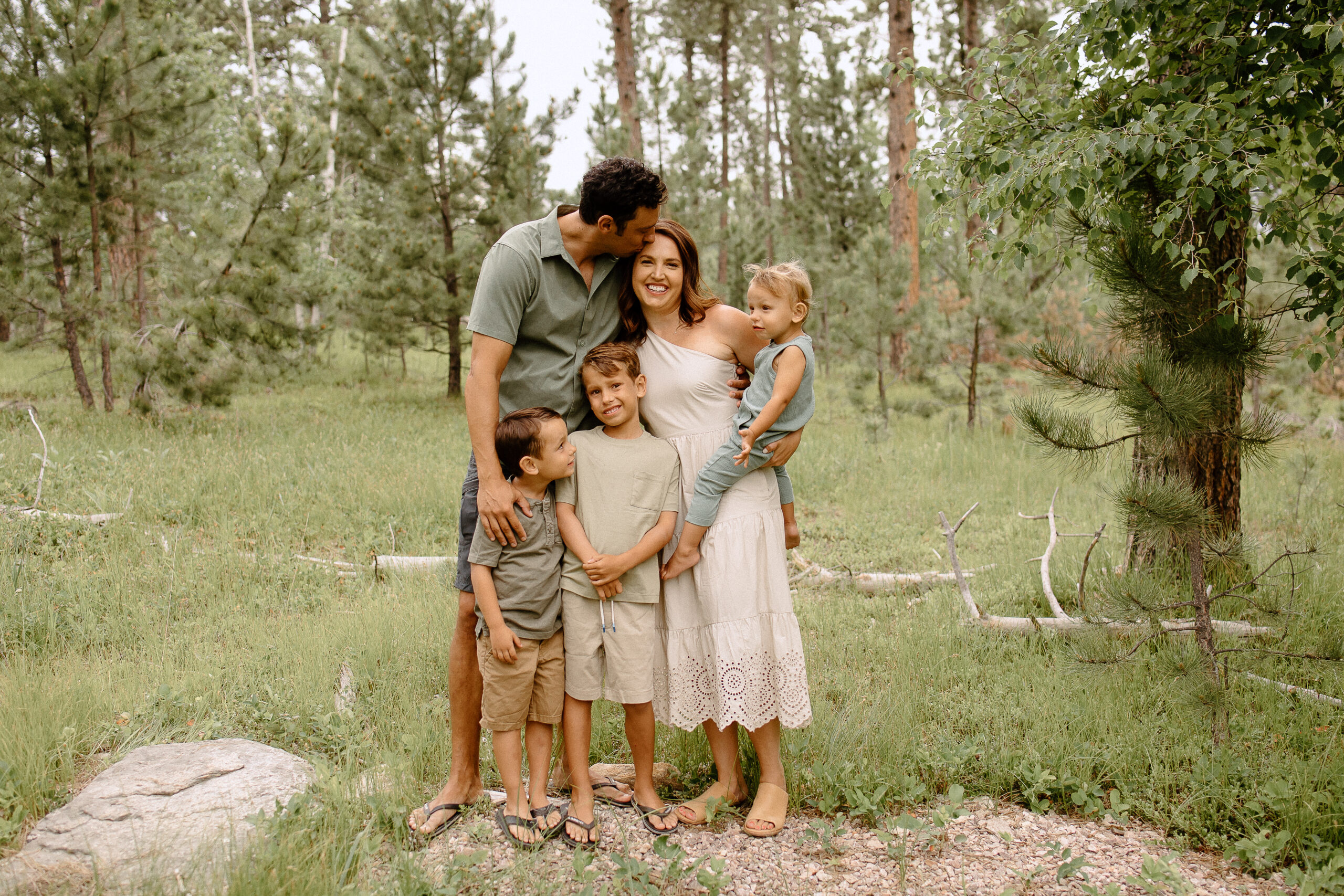 Black Hills family photo with olive color palette